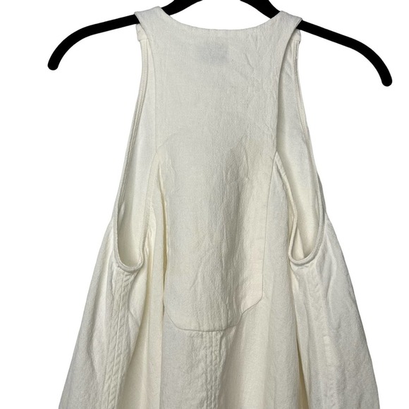 Le Kasha Rosetta Linen Mini Dress in Cream Size Small - Picture 10 of 12